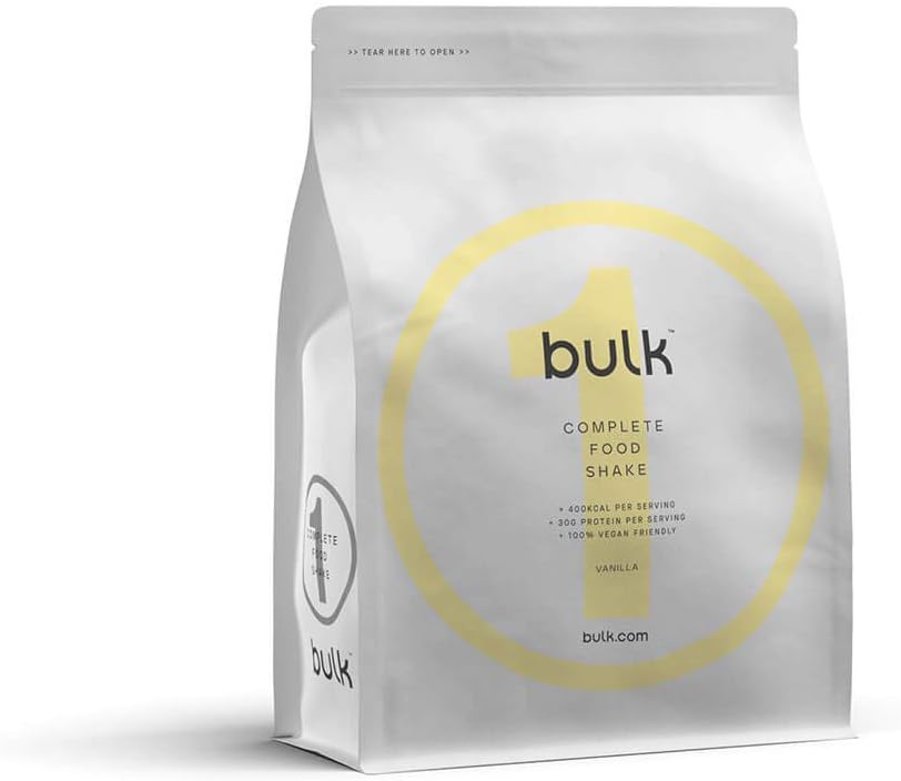 Bulk 1 Complete Food Shake, Complete Meal, 30 Meals, Vegan, Vanilla, 3 kg