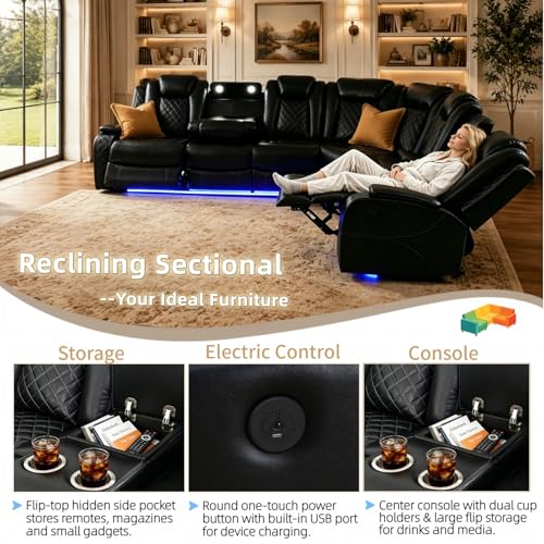 Breathing Leather Power Recliner Set