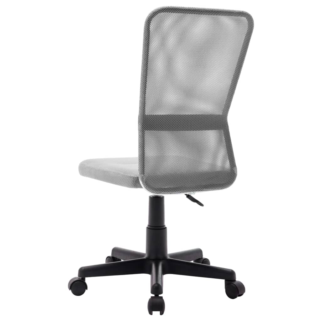 Silla de oficina gris 44 x 52 x 100 cm, malla regulable en altura de 10 cm, con ruedas para trabajar ergonómicamente en casa, respaldo transpirable, soporta hasta 110 kg, ahorra espacio