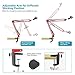 NEEWER Adjustable Microphone Suspension Boom Scissor Arm Stand, Max Load 1 KG Mic Stand for Radio Broadcasting, Voice-Over, Stage and TV Stations, Compatible with Blue Yeti Snowball Yeti X,etc (Red)