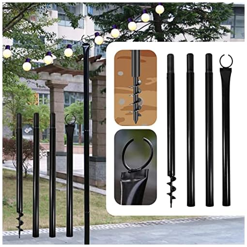 2x Schäferhaken Lichtständer 3M - Beleuchtungsständer Für Garten & Party