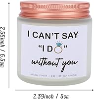 Vista 4 de I Can't Say I Do Without You - Vela perfumada de lavanda, regalo de propuesta de dama de honor para compromiso, novia, marido, novio, día de boda
