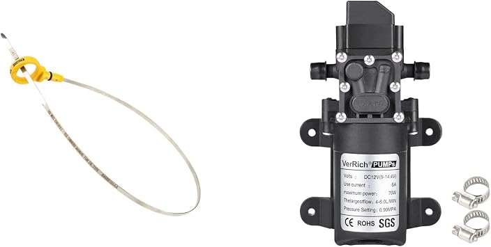 VerRich 04666139AA Engine Oil Dipstick Fits for 2006-2010 Models 3.3L 3.8L 04666139AA 917-320 Stainless Steel and VerRich Diaphragm Pump,12V Water Pumps 70W Self Priming Sprayer Pump