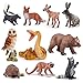 BRETOYIN Forest Animal Figure Realistic Playset 10PCS Woodland Animal Figurines Toys Set Cake Toppers School Project Diorama Model Toy for Kids Fox Figurine Deer Figurine