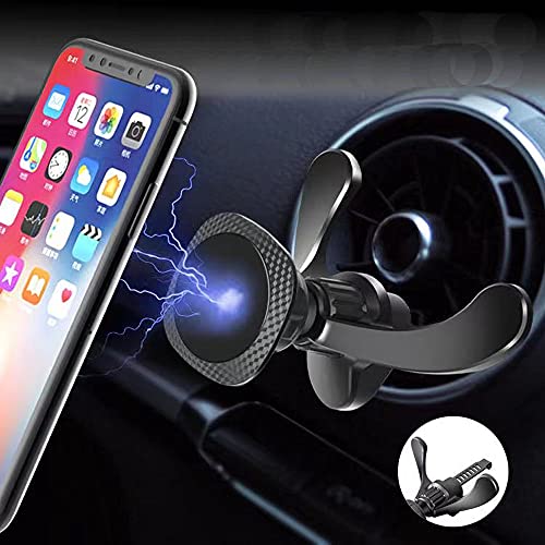 YIEDDE Aimant Telephone Voiture,Support de téléphone Portable pour Trous de Ventilation Ronds Support de Voiture Mercedes Benz Protection Contre Le Portable pour iPhone, Samsung Huawei