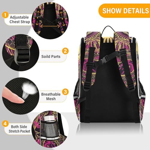 Mochila escolar reflectante con dragón chino para niños 2