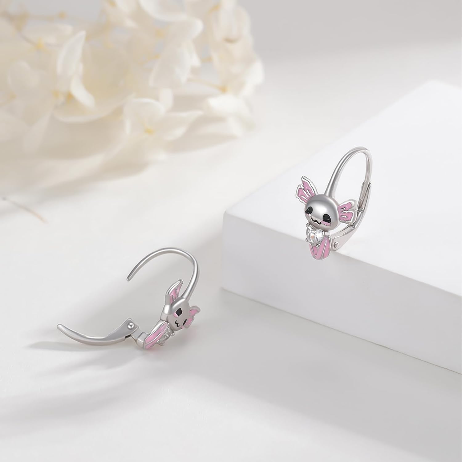 CUOKA MIRACLE Axolotl Hoop Earring for Women 925 Sterling Silver Axolotl Earring Animal Hoop Earrings for Women Friends on Birthday Mother's Day Anniversary Christmas - Image 3