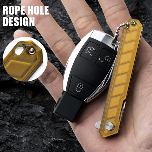 Image of OLITANS G046 Mecha Mini Slim Folding Scalpel with 5pcs #24 and 5pcs #60 PEI Handle with Liner Lock, Utility EDC Pocket Knife with Back Clip(PEI)