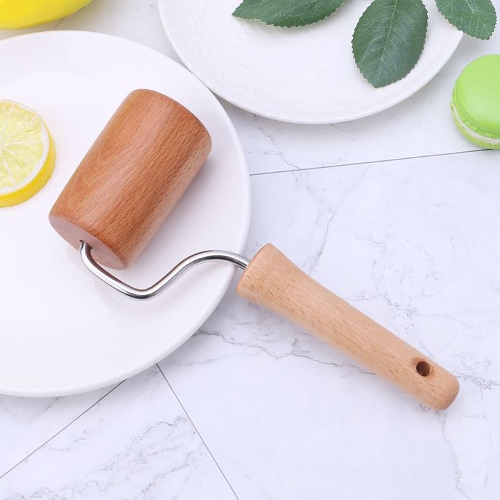 L Shaped Wooden Rolling Pin Hand Roller for Pastry Fondant Biscuit Dough Chapati Pasta Bakery Pizza Kitchen Tools