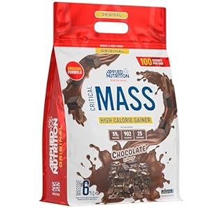 Applied Nutrition Original Critical Mass – Weight Gainer with MCT Powder, High Calorie Protein Powder Mass Gainer (6kg – 25 Servings) (Chocolate)