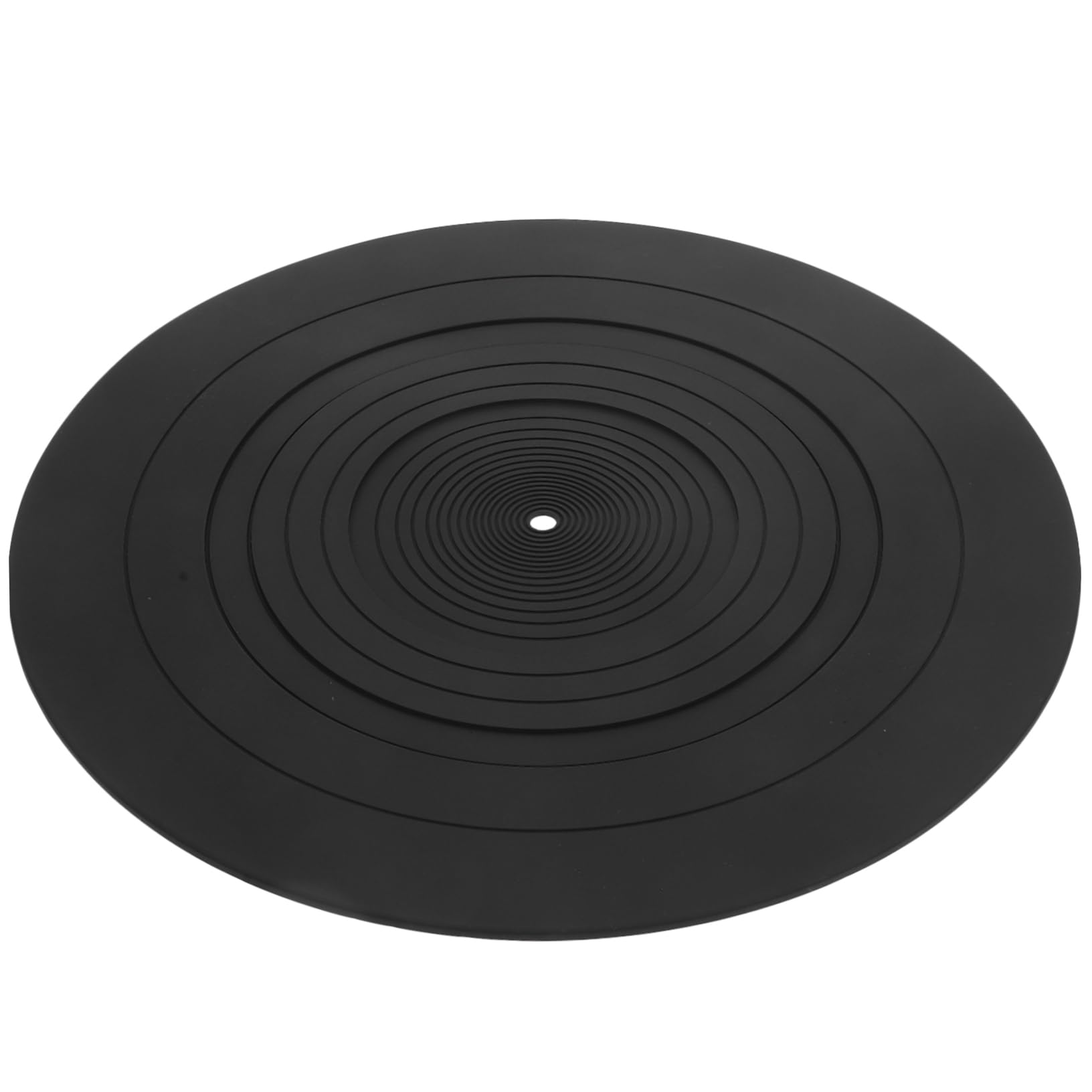 FUNOMOCYA Turntable Platter Mats Vinyl Record Player Pad Silicone Material Record Player Accessories Black