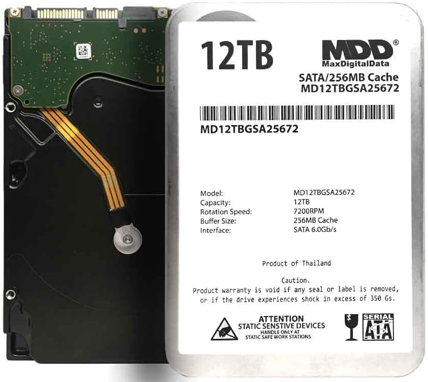 12TB 7200RPM SATA 6Gb/s 256MB Cache 3.5inch Internal Desktop Hard Drive, MD12TBGSA25672
