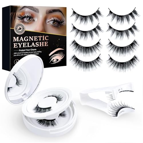 Magnetische Wimpern NatüRlicher Look, Magnet Lashes mit...