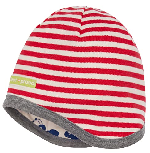 Bonnet bébé de qualité supérieure en maille douce réversible coloris tomate loud proud