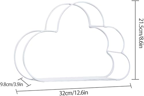 Miniatura 3 de Estante de almacenamiento de metal con forma de nube, estantes de pared flotantes, estantes de almacenamiento de hierro, organizador de decoración