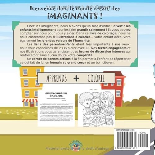 Leçons de Vie: Livre de coloriage sur les valeurs humaines, textes ludiques et carnet de bonnes acti