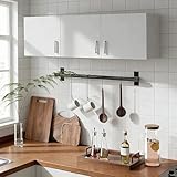 MYXSRI Mueble Superior de Cocina, Repisa Flotante Alacena Gabinete 3 Puertas Cocina Baño 100 * 33 * 30cm