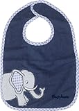 Vorderseite: Webfrottier Playshoes 507401 Klett-Lätzchen aus Webfrottier, Motiv Elefant, Maße, circa 28 x 27 cm