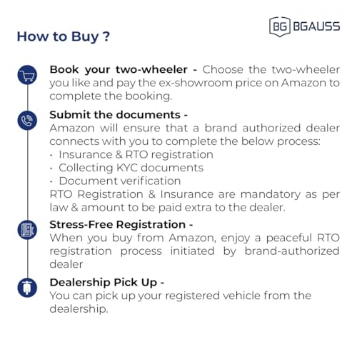 Image of BG C12i Ex Electric Scooter with Charger, Brooklyn Black (Advance Booking for Ex-Showroom)