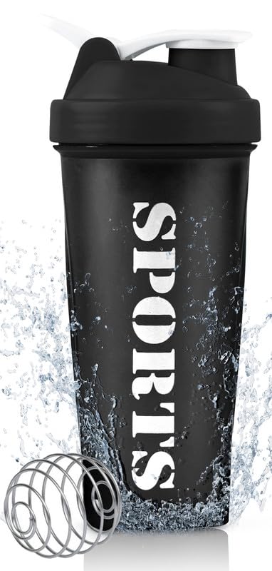 Zyro Sports Protein Gym Shaker Bottle with Stainless Steel Mixer Ball | Ideal Gym Bottle for Mens & Womens Shaker For Protein Shake (650 ml,Black-White,Plastic, Pack of 1) (B0BQFBRYM4) Amazon Price History, Amazon Price Tracker