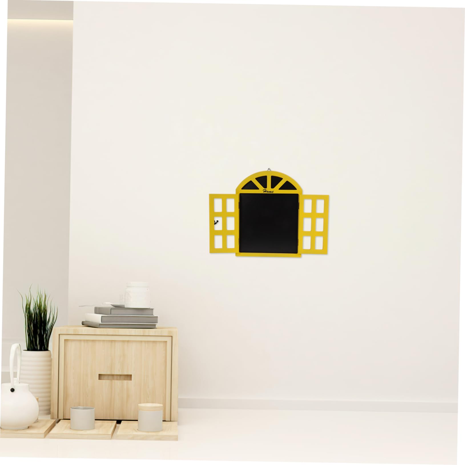 HOMSFOU Lavagna in Legno Per Finestra Lavagna Decorativa Vista Sulla Finestra Superficie Liscia Per Scrivere Messaggi o Menu