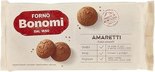 بسكويت اماريتي معبأ وفقا للتقاليد ومصنوع من أفضل المنتجات الطبيعية، من فورنو بونومي وجبة الإفطار أو الحلويات المفضلة لديك، عبوة من 200 جم