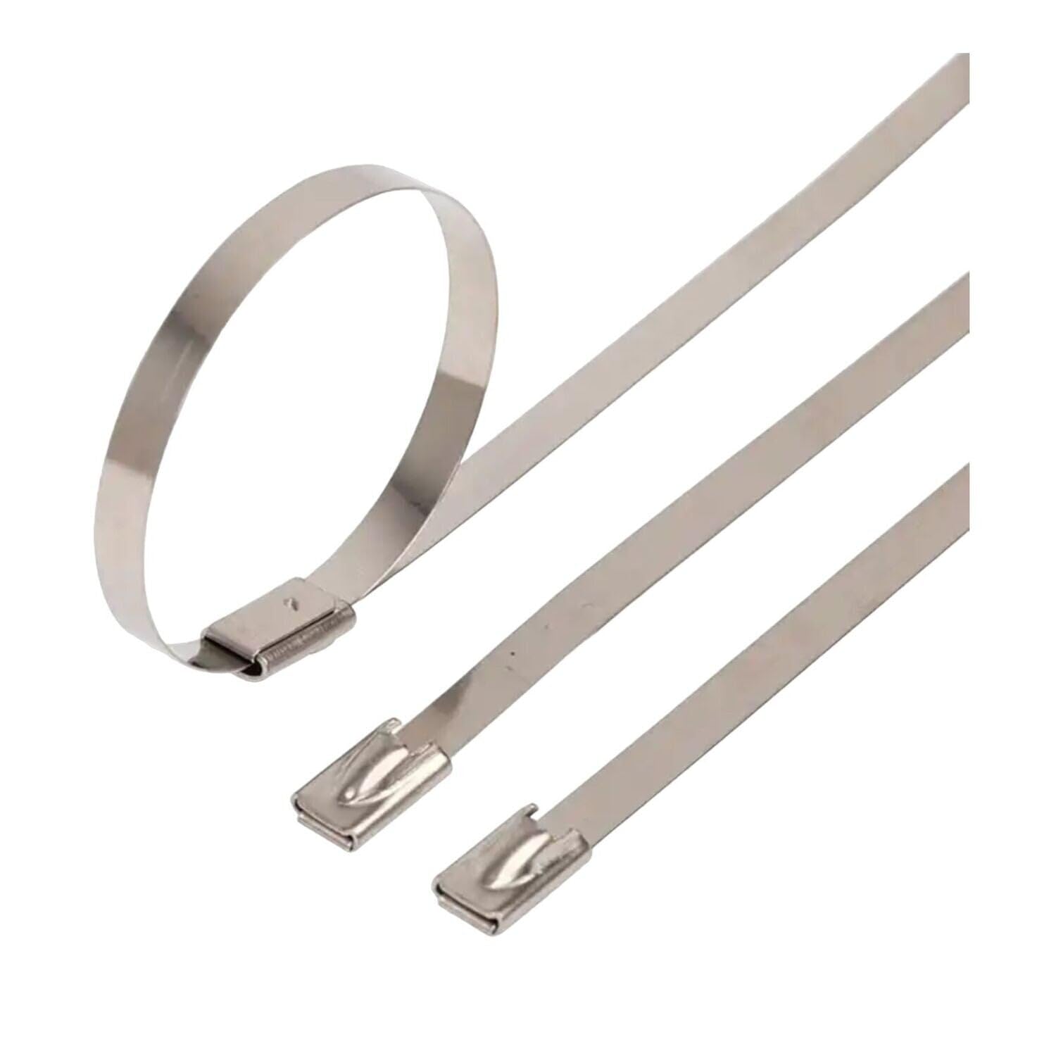 Serre-câbles inox 500 x 12mm SS304 Ball Lock - 100 pièces
