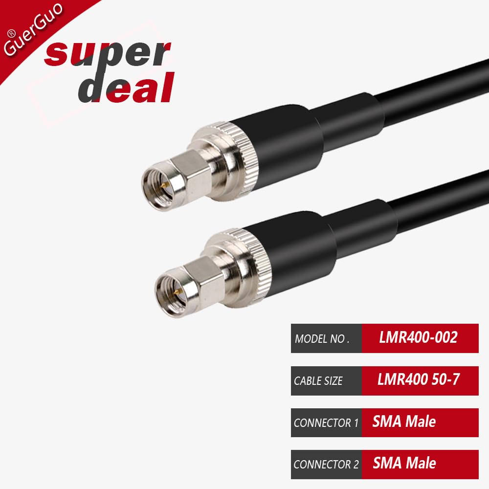 LMR400 Cable SMA Male to SMA Female Connector LMR400 Cable Cord 50 Ohm 50-7 RF Coaxial Extension Jumper Pigtail Adapter - (Color: SMA M to SMA M, Pins: 8M)