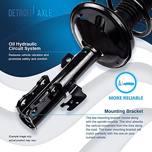 Image of Detroit Axle - 2 Front Struts for 2002 2003 Toyota Camry Lexus ES300 Complete Struts with Coil Spring Replacement Suspension Quick Install Ready Strut Shocks Assembly