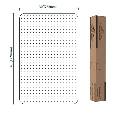 Futurhydro Office Chair Mat For Carpet, 30" X 48" Clear Office Home Floor Protector Mat, Transparent Mats For Office, Home And Gaming Floors (Rectangle) #TOP5