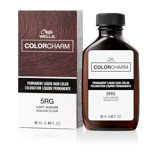 COLORCHARM Permanent Liquid Hair Color for Gray Coverage| 5RG Light Auburn | 1.4 Fl Oz