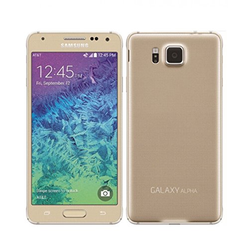 Samsung Galaxy Alpha Smartphone, Display 4,7 Pollici Super-AMOLED, Processore Octa-Core, Fotocamera 12 MP, Android 4.4, Nero frosted GOLD