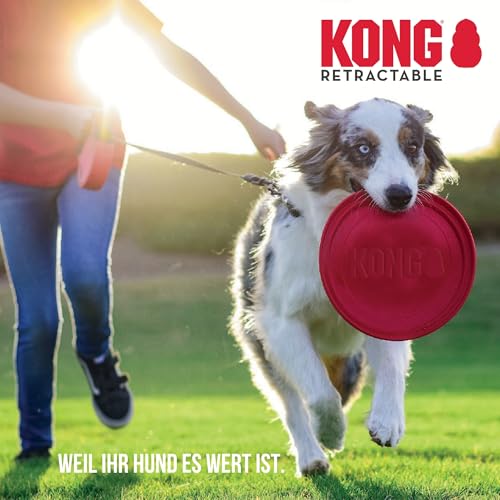 KONG Hundeleine in 1,5m Länge I Für große Hunde bis 50kg I Größe L I verkehrssichere Leine Hund in pink I Führleine reflektierend mit 2 gepolsterten Handschlaufen & robusten Karabinerhaken