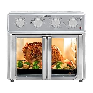 Kalorikmaxxairfryeroven26quart9in1countertoptoasterovenandairfryercombofrybakeroastrotisseriemorelargeglassfrenchdoors7accessories1700wattsstainlesssteel Urban Country Home Decor Kalorik maxx air fryer oven 26 quart 9 in 1 countertop toaster oven and air fryer combo fry bake roast rotisserie more large glass french doors 7 accessories 1700 watts stainless steel urban country home decor