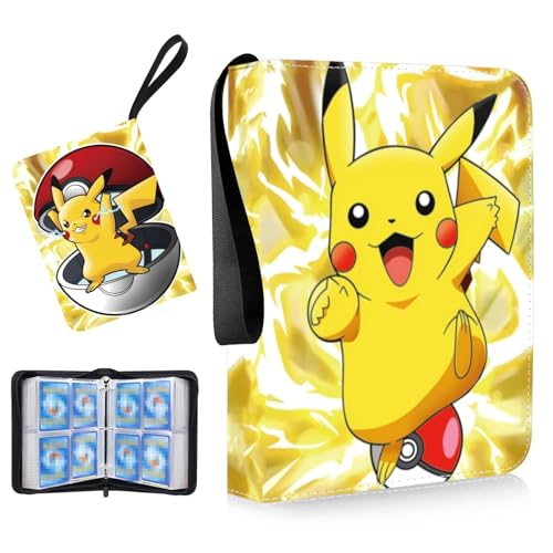 Card Binder for Pokemon, 4 Pocket Trading Card Binder 400 Pockets 50 Page Card Holder Album