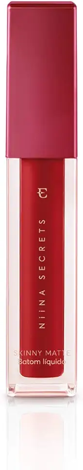 NIINA SECRETS BATOM LÍQUIDO SKINNY MATTE VERMELHO HIBISCO 4ML