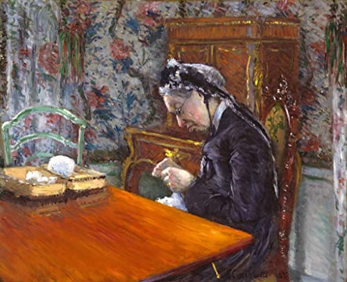 Poster Caillebotte Mademoiselle Boissière, déco murale salon élégante et raffinée