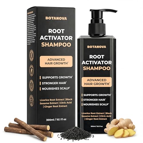 BOTANOVA Root Activator Shampoo for Men: Hair Growth Shampoo for Hair Loss and Thinning Hair - 10.1 fl oz / 300 mL