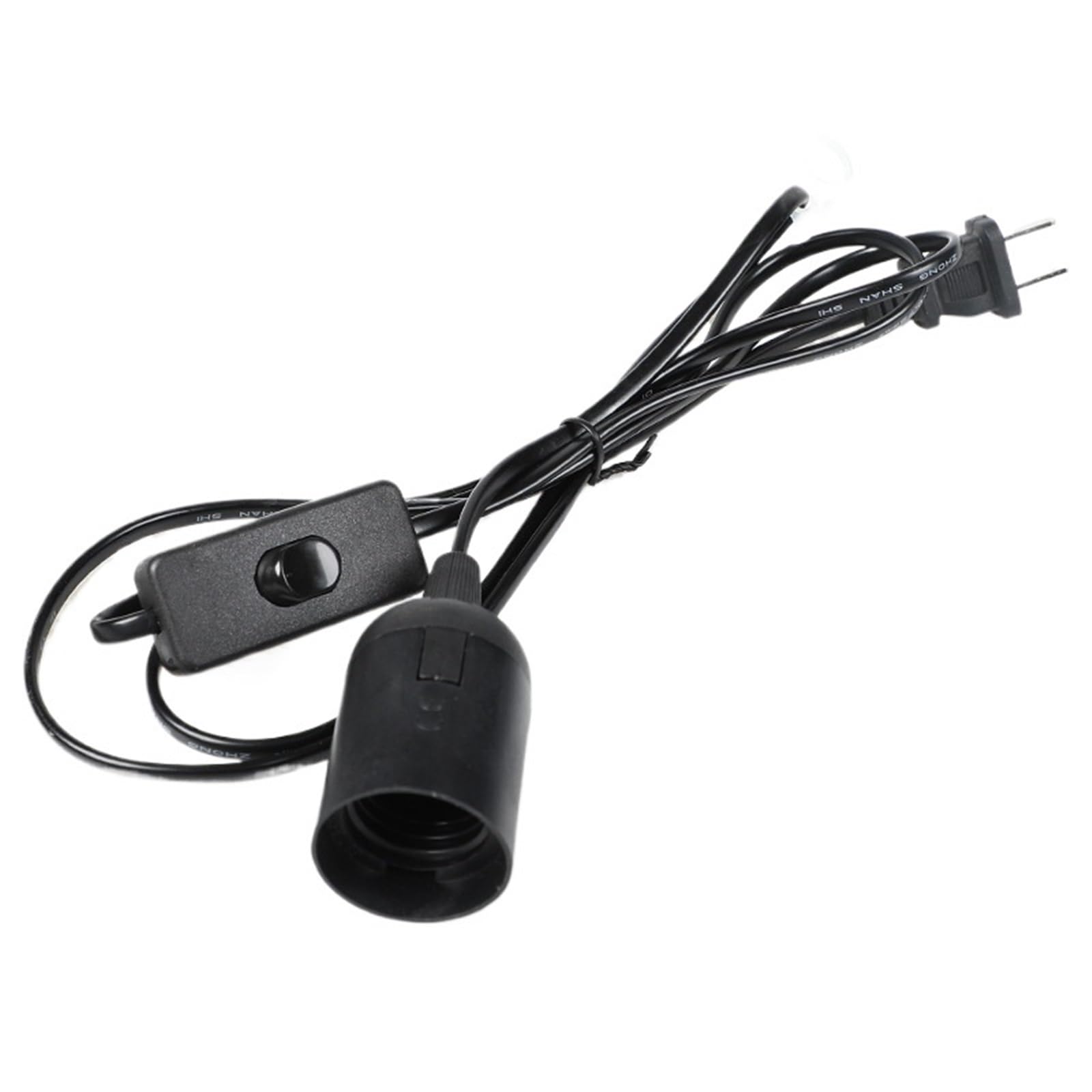 Douille de lampe à fil E27 E14 avec interrupteur cordon noir suspension lustre