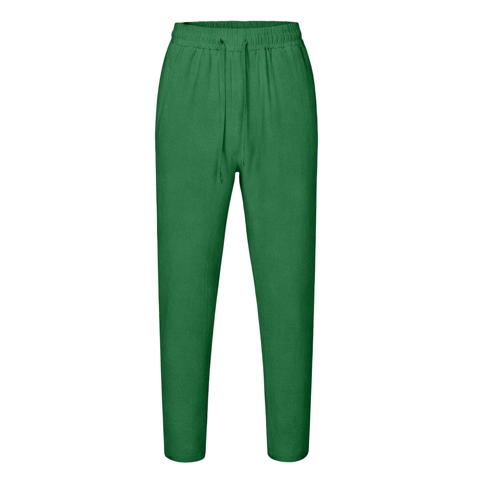 Pantalones de Lino para Niños, Pantalón de Verano para Niños, Pantalones de Algodón y Lino Casuales, Lisos, Largos, Ligeros, Holgados, con Cordón, para Vacaciones, Playa, Uso Diario