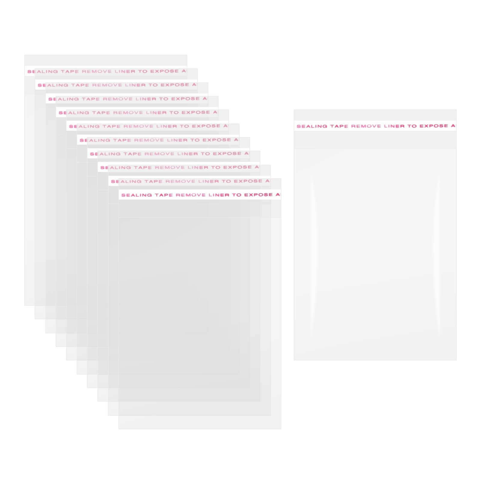 Muiltvoe 100pcs Self Sealing Cello Bags, 8x15cm Clear Resealable Self Adhesive Bags for Cookie Bakery Clothes Packaging