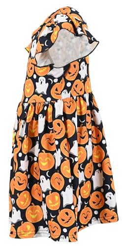 Image of Unique Baby Girls' Short Sleeve Everyday Printed Dresses for Kid and Toddler, Sizes 2T-12Y