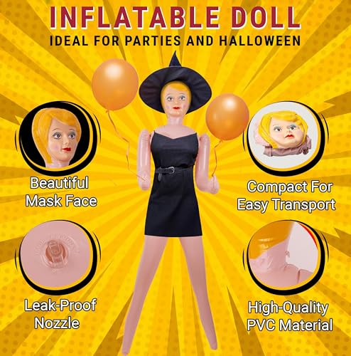 AIR GAG Blow Up Doll – 59 inch Inflatable – Perfect for Gags, Pranks, Party Decorations, and Gifts – Fun and Durable (Clothing Not Included)