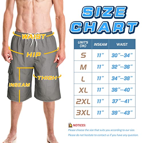 Image of Mens Swimming Trunks Swim Trunks Quick Dry Swim Shorts with Mesh Lining Funny Swimwear Bathing Suits