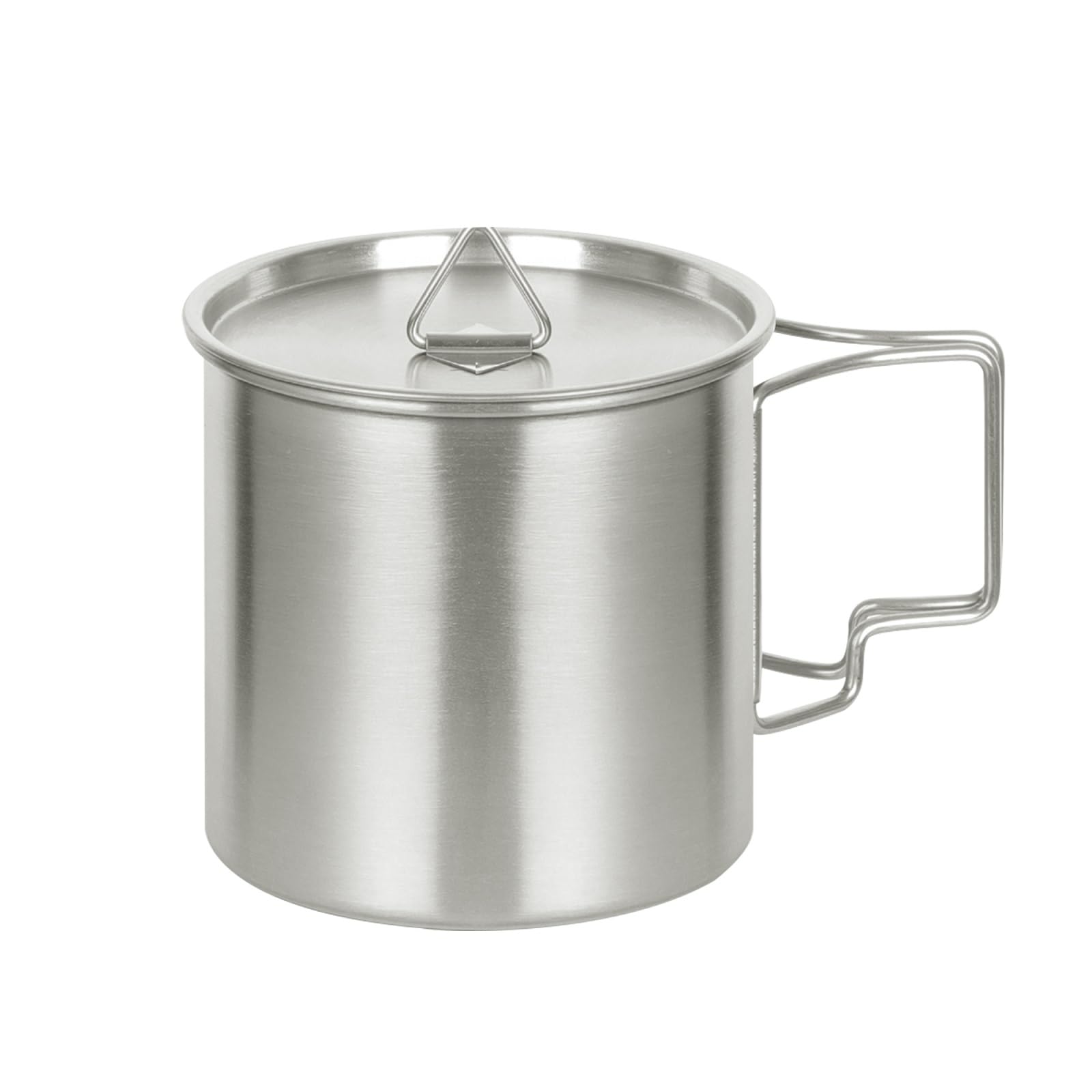 SXSHUOSI Stainless Steel Water Cup Outdoor Camping Cup Coffee Cup Mug with Handle Foldable Water Cup Camping Cup with Lid (Large (500ml)), HS-178