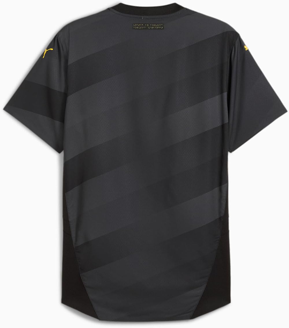 PUMA - Mens BVB Away Jersey Authentic, Color Black/Faster Yellow, Size: X-Large