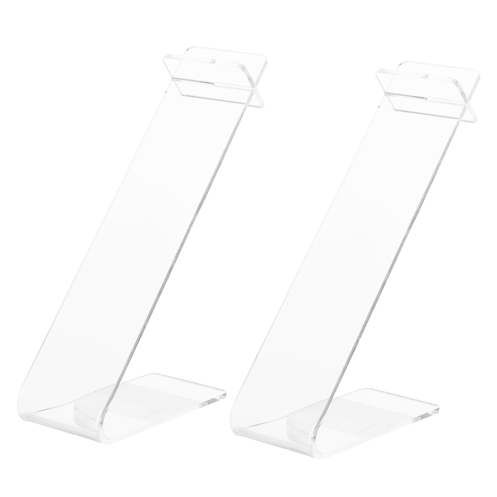 SOLUSTRE 2Pcs Acrylic Shoe Display Stand Versatile Holder for Sneakers Sandals and Flats for Retail Stores and Shopping Centers and Easy to Clean Shoe Rack
