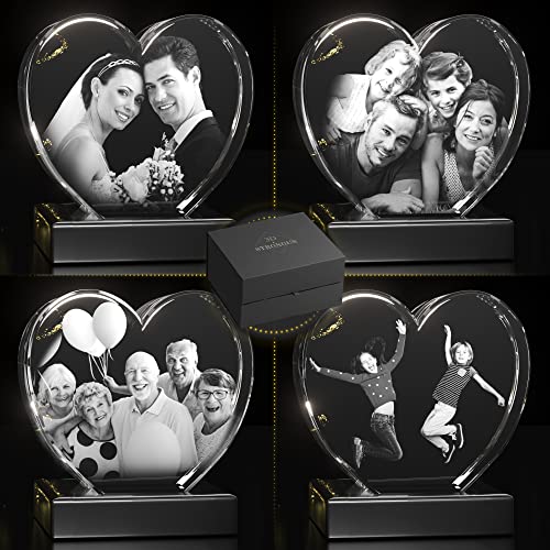 Strongus 3D Crystal Personalized Photo, Valentines Day Gifts For - Boyfriend, Girlfried, Husband, Wife, Dad, Mom, 3D Customized Picture, Engraved Crystal - Medium #TOP2