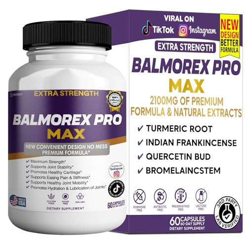 GREENVIFY Balmorex Pro Max Extra Strength Joint Support Supplement 60 Capsules 20 Day Supply (1)