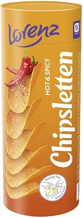 Lorenz Chipsletten Patates Cipsi, 100 gr, 4'lü Karma Paket, Çeşitli Tatlar